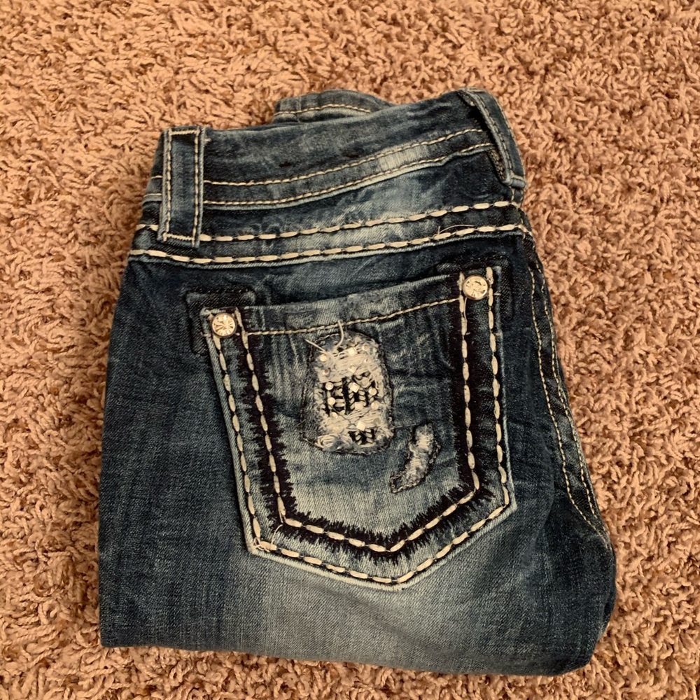 Blue ripped miss me Jeans